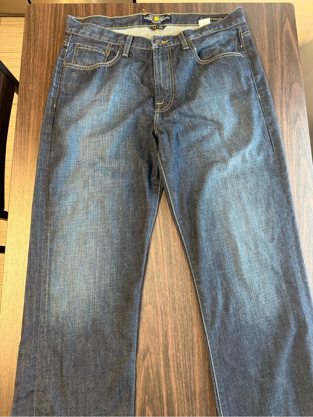 Lucky Brand Men's Straight Jeans in Dark Blue Wash